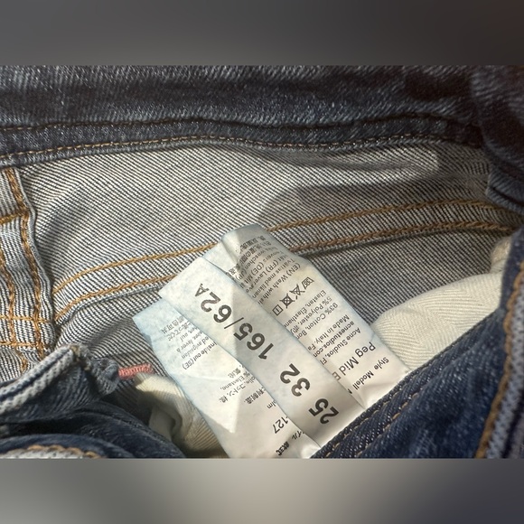 Acne Studios Blå Konst Peg Jeans in Classic Medium Wash, Size 25, Brand New - Picture 4 of 7